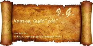 Vastag Győző névjegykártya
